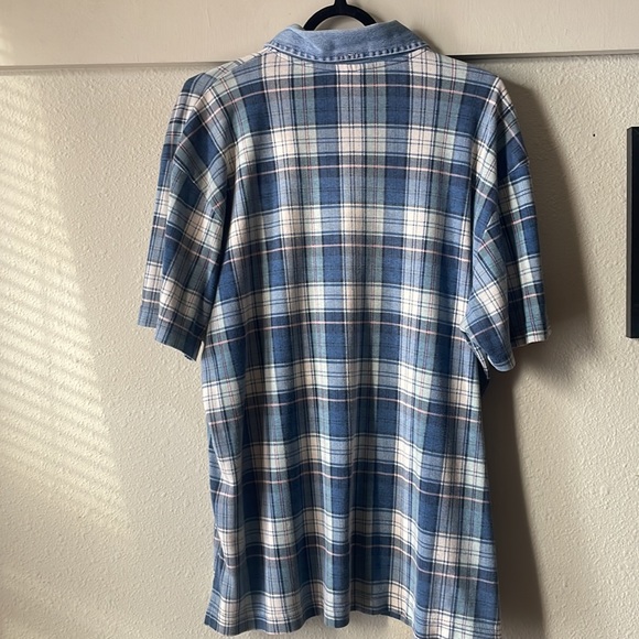 Vintage plaid denim collared button short sleeve by Ashly Brent - Picture 5 of 5